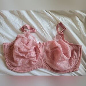 Elegant Pink Lace Bra